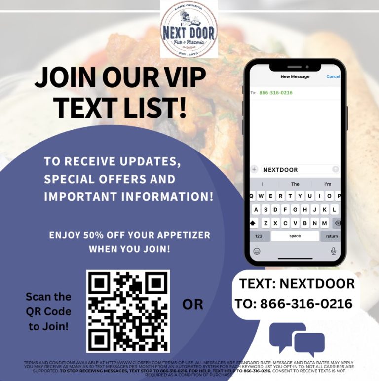 Next Door Pub Text Club